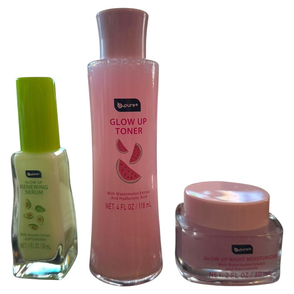 B Pure Watermelon Glow Up Moisturizer & Toner Avocado Renewing Serum